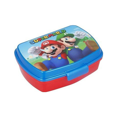 Detský box na desiatu Super Mario – červený/modrý