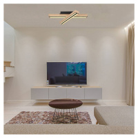 LED stropné svietidlo Doro, dĺžka 51,5 cm, dub, drevo