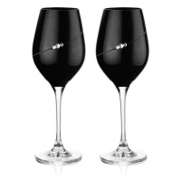 Diamante Sihouette black poháre na víno 360 ml, 2 ks