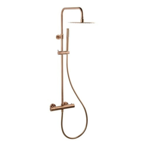 Sprchový systém SAT Aurum s termostatickou batériou brúsený rose gold SATSSTKAURBRG