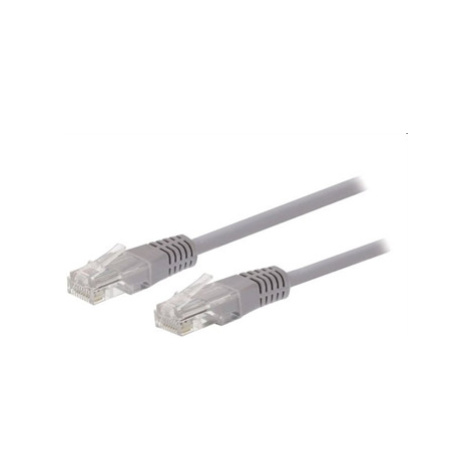 Kabel C-TECH patchcord Cat5e, UTP, šedý, 10m