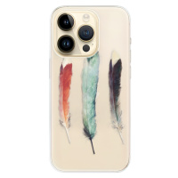 Odolné silikónové puzdro iSaprio - Three Feathers - iPhone 14 Pro