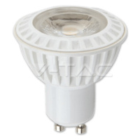 Žiarovka LED 6W, GU10, 6000K, 450lm, 110°, Ra 80, COB, stmievateľná, VT-2888D (V-TAC)