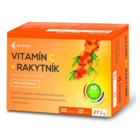 NOVENTIS Vitamín C + Rakytník 30 + 10 tabliet