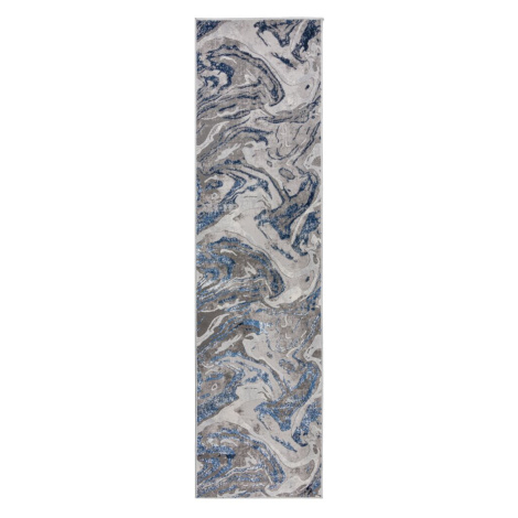 Běhoun Eris Marbled Navy - 60x230 cm Flair Rugs koberce