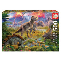 Puzzle Genuine Dinosaur Gathering Educa 500 dielov 15969 farebné