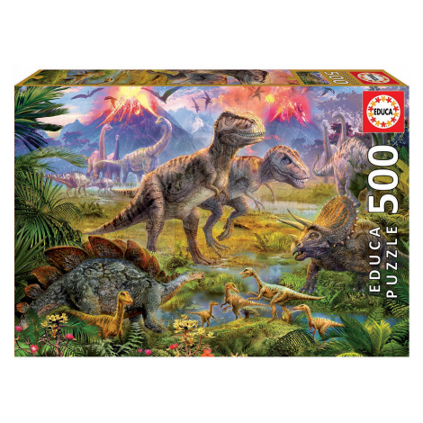 Puzzle Genuine Dinosaur Gathering Educa 500 dielov 15969 farebné