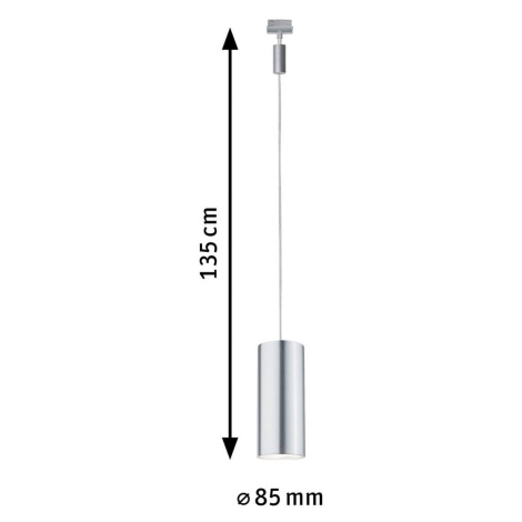 Paulmann URail Barrel LED závesná, matný chróm