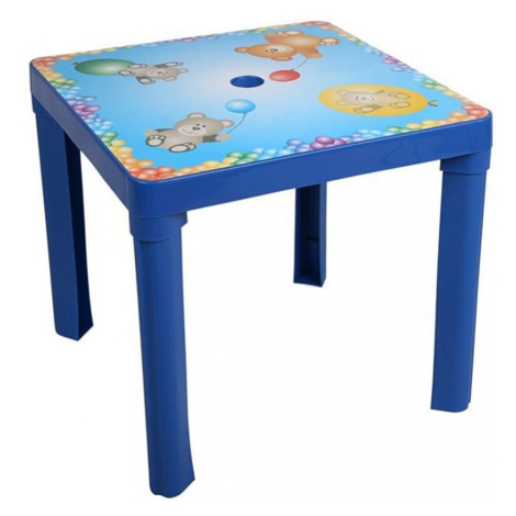 Detský záhradný nábytok - Plastový stôl modrý STAR PLUS