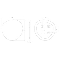 SAPHO - STEN LED podsvietené zrkadlo 60x60cm NA260