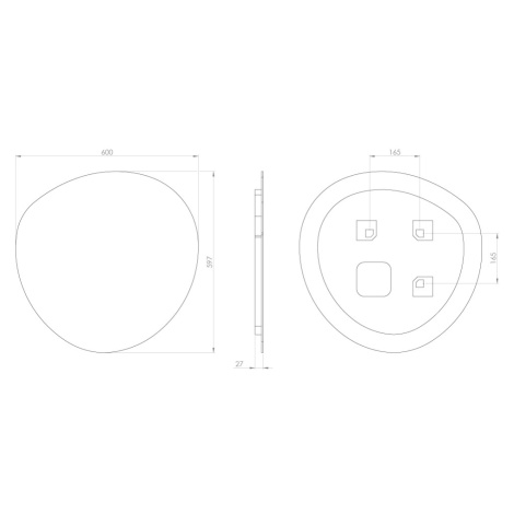 SAPHO - STEN LED podsvietené zrkadlo 60x60cm NA260