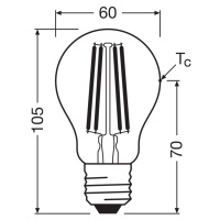 OSRAM LED žiarovka E27 2,2W vlákno 4000K 470lm 2-pack