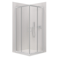 NIORO - Sprchovací kút Fabrizio L/P + FastInstall - chróm, transparentné sklo - 90x90 cm - posuv