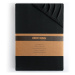 Čierna elastická džersejová plachta DecoKing Amber Collection, 180 - 200 × 200 cm