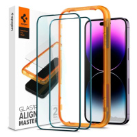 Ochranné sklo SPIGEN ALM GLASS FC 2-PACK IPHONE 14 PRO MAX BLACK (AGL05204)