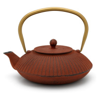 Svetločervená liatinová kanvica na čaj 1,1 l Linhai – Bredemeijer