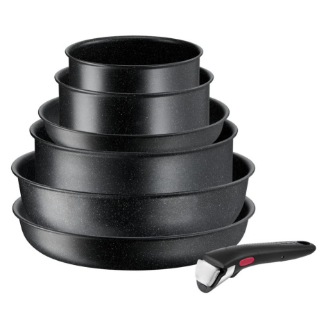 Hliníková súprava riadu 7 ks INGENIO Black stone L3998702 – Tefal