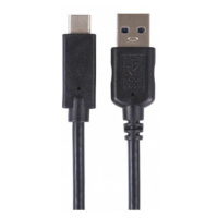 USB kábel 3.0 A/M - USB 3.1 C/M 1m čierny, Quick charge (EMOS)