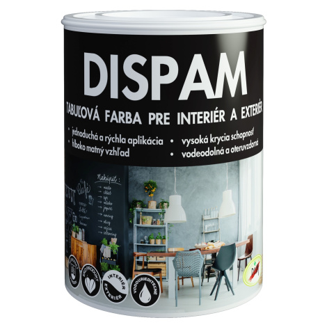Dispam Tabuľovka - tabuľová farba na tabule, sololit, steny zelená 7 kg
