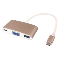 PremiumCord adaptér USB-C na VGA + USB3.0 + PD