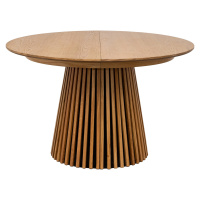 Estila Moderný svetlohnedý jedálenský stôl Davidson okrúhly rozkladací 120-200cm