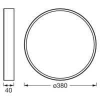 Ledvance Orbis Slim Moia svietidlo Ø 40 cm čierna