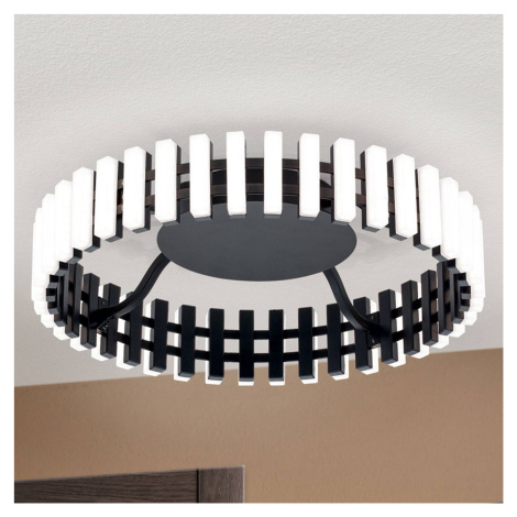 Stropné svietidlo Mansion LED, čierno-biele Ø 43 cm