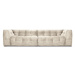 Béžová zamatová pohovka Windsor & Co Sofas Vesta, 280 cm