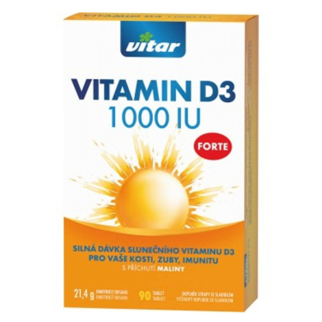 VITAR Vitamín D3 Forte 1000 IU 90 tabliet Vitar Veteriane