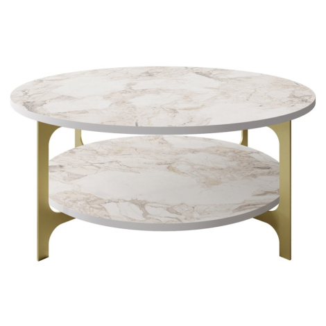 Konferenční stolek Versy bílo-zlatý Kalune Design