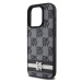 DKNY PU Leather Checkered Pattern and Stripe Apple iPhone 12/12 Pro DKHCP12MPCPTSSK Black