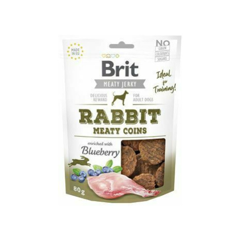 Brit Jerky Králičie mäsové mince 80g + Množstevná zľava