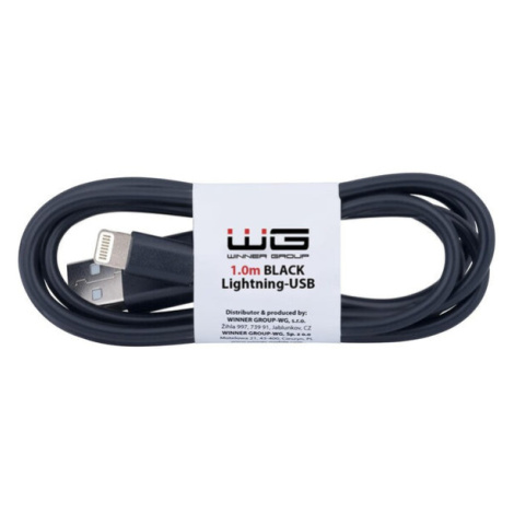 Kábel Lightning na USB, 1m, čierna Winner Group