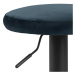 Dkton Moderná barová stolička Nenna, čierna-navy modrá