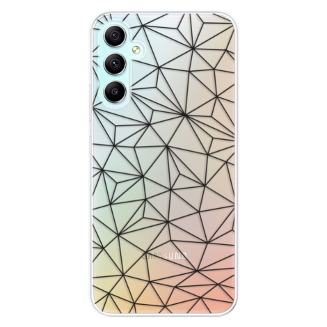 Odolné silikónové puzdro iSaprio - Abstract Triangles 03 - black - Samsung Galaxy A34 5G