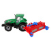 mamido Cervený traktor s pluhom s frikčným pohonom