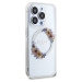 Guess Flowers Glossy Kryt s MagSafe pre iPhone 14 Pro, Transparentný
