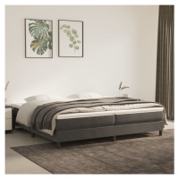 vidaXL Posteľný rám na boxspring tmavosivý 200x200 cm zamat