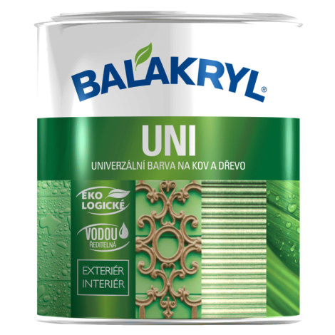 BALAKRYL UNI satén - Univerzálna vrchná farba RAL 9005  - čierna 0,7 kg