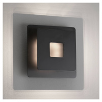Nástenné LED svetlo Hennes, 18 x 18 cm, čierna