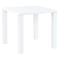 Sconto Jedálenský stôl SEBASTIAN biela vysoký lesk, 80x80 cm