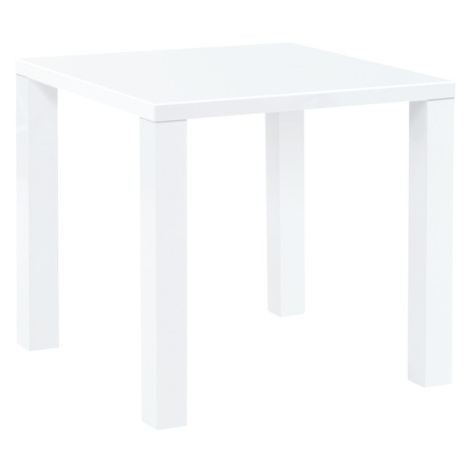 Sconto Jedálenský stôl SEBASTIAN biela vysoký lesk, 80x80 cm Houseland