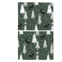 Vianočné látkové prestieranie 2 ks 35x45 cm Deer in the Forest – Butter Kings