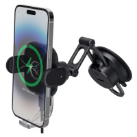 Držiak SPIGEN UTS35W ONETAP UNIVERSAL WINDSHIELD & DASHBOARD CAR MOUNT WIRELESS CHARGER BLACK (A