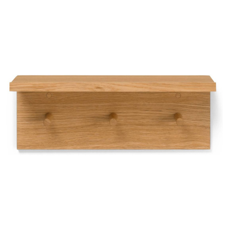 Ferm LIVING úložný regál Place Rack, dĺžka 45 cm, háčik, drevo