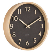 Drevené nástenné hodiny Karlsson KA5851BK, čierna 22cm