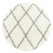Kusový koberec Alvor Shaggy 3401 cream kruh Rozmery koberca: 200x200 kruh