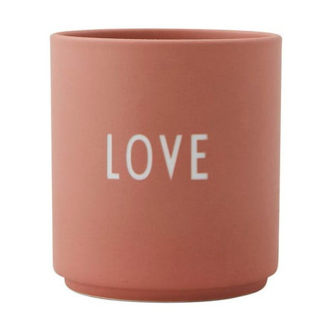 Ružový porcelánový hrnček Design Letters Favourite Love