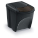 NABBI IKWB25S4 odpadkový kôš na triedený odpad (4 ks) 25 l čierna / kombinácia farieb