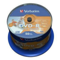 VERBATIM DVD-R(50-Pack)Vreteno/Inkjet Printable Wide/16x/4.7GB